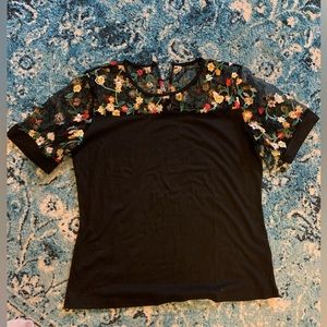 Top with Lace Flowers